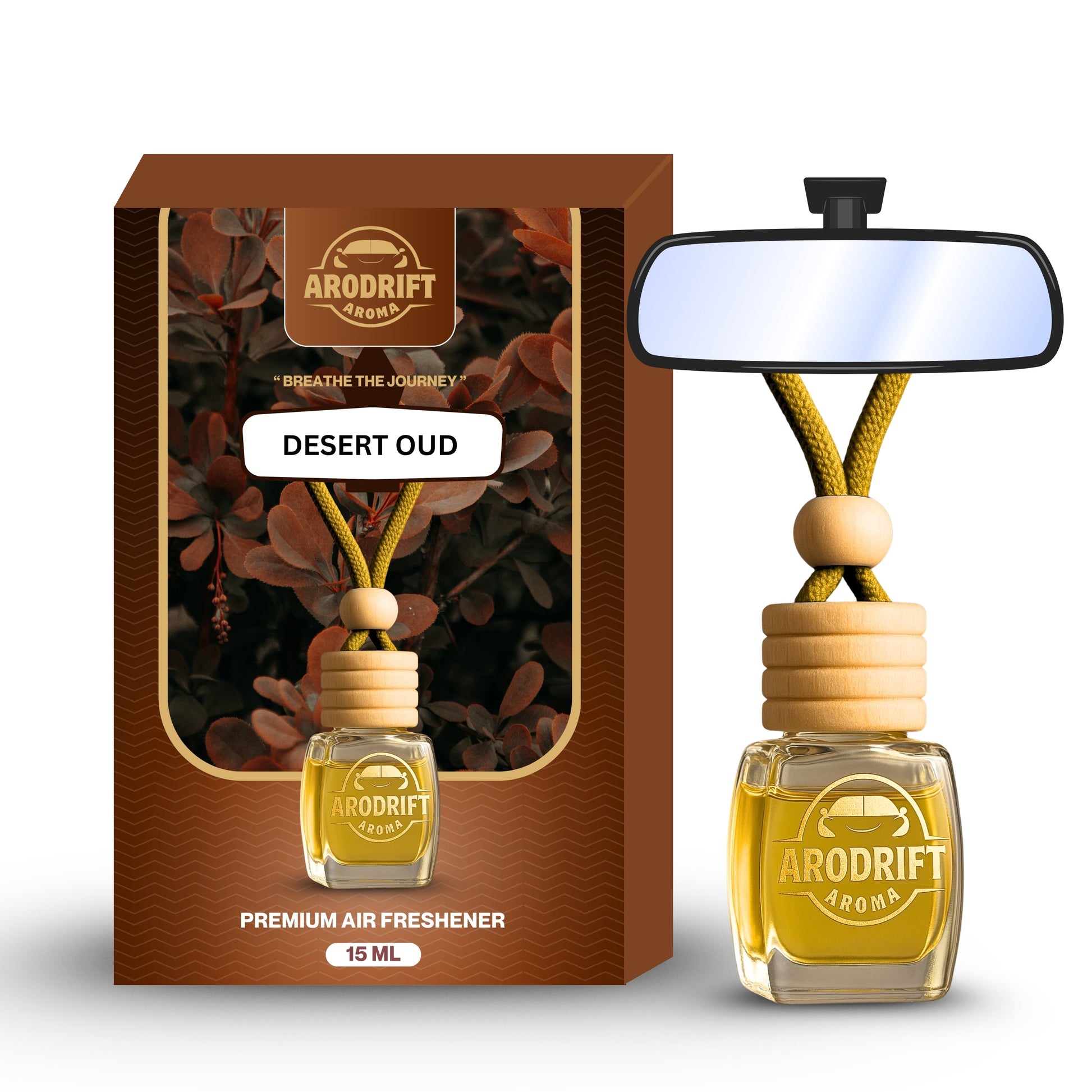 AroDrift Premium Hanging Car Perfume | Last Up to 30 Days | Made From Natural Essential Oils | 15ML [Pack Of 1]