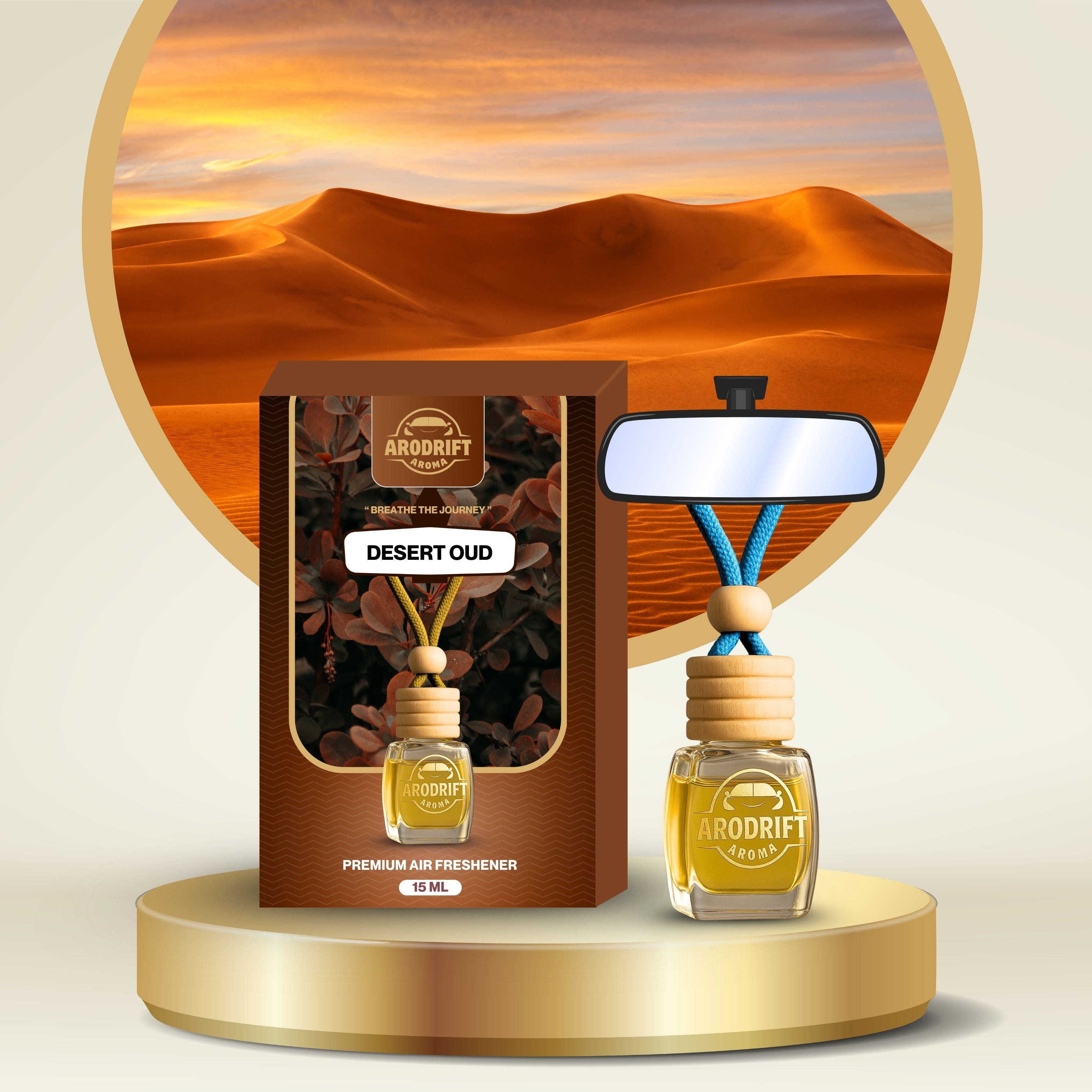AroDrift Premium Hanging Car Perfume | Last Up to 30 Days | Made From Natural Essential Oils | 15ML [Pack Of 1]